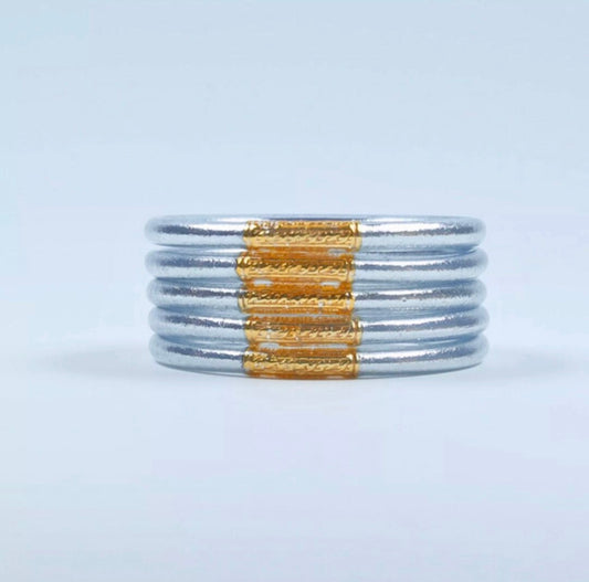 Jonc Bouddhiste mantra bicolore épais (épaisseur 5mm)