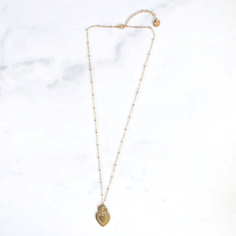 Collier ex-voto Mystic chaine dorée 50 cmm détail beloves