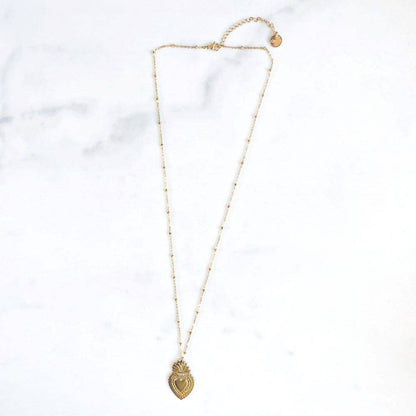 Collier ex-voto Mystic chaine dorée 50 cmm détail beloves