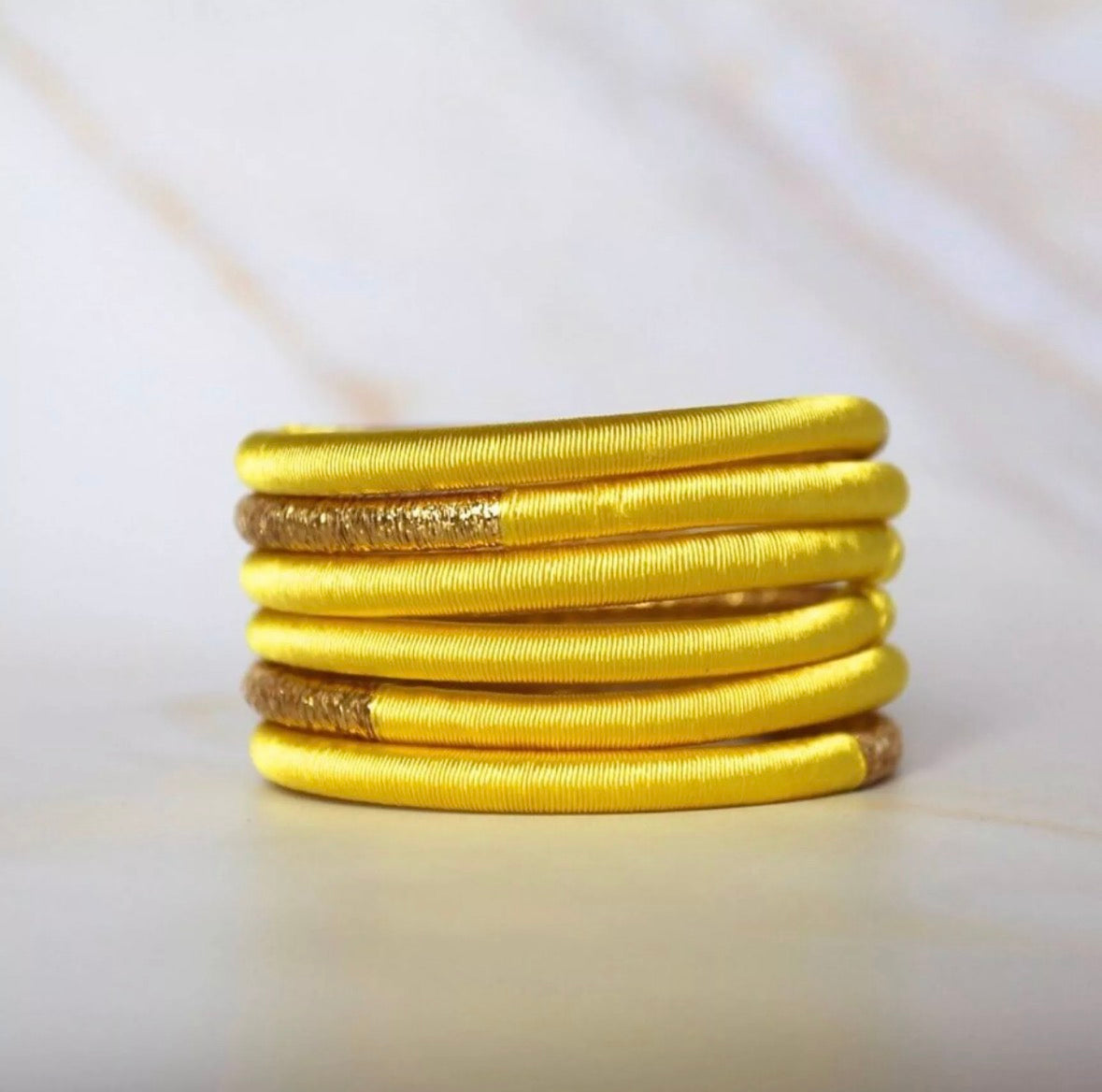 Jonc dahabi citron stack artisanal Maroc beloves
