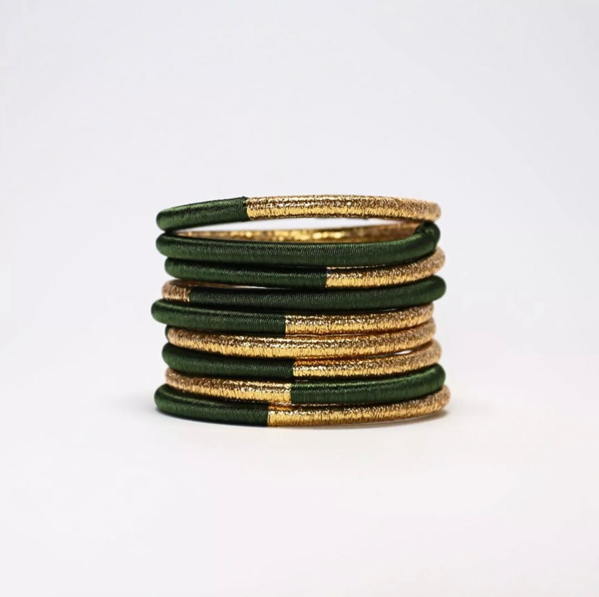 Jonc dahabi kaki stack lurex doré fait main Maroc beloves