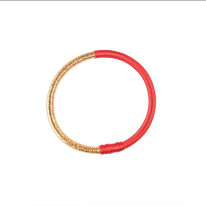 Jonc dahabi orange détail minimaliste artisanal Maroc beloves