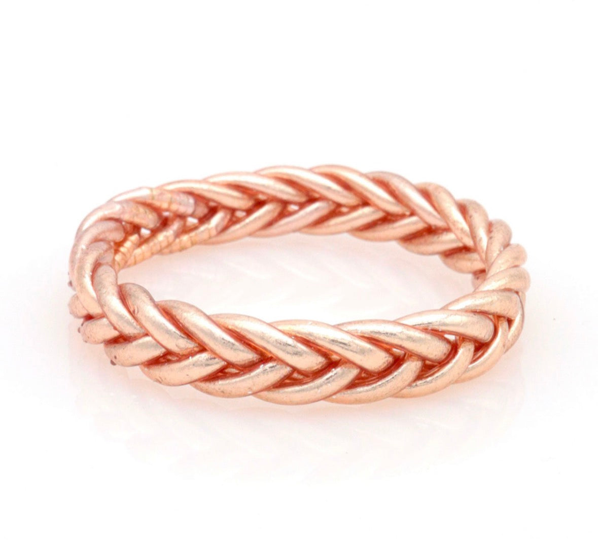Jonc bouddhiste tressé champagne béni Thaïlande bracelet porte-bonheur