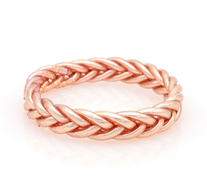 Jonc bouddhiste tressé champagne béni Thaïlande bracelet porte-bonheur